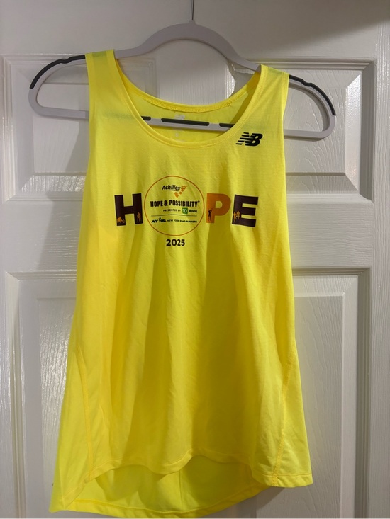New Balance Tops - New Balance WSmall Achille's Yellow HOPE Race Event Tank Top